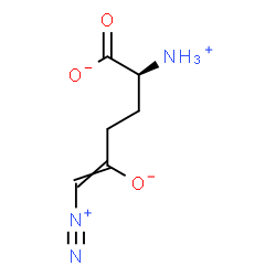 ChemSpider 2D Image | (2S)-2-Ammonio-6-diazonio-5-oxido-5-hexenoate | C6H9N3O3
