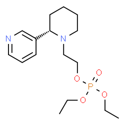 ChemSpider 2D Image | Diethyl 2-[(2S)-2-(3-pyridinyl)-1-piperidinyl]ethyl phosphate | C16H27N2O4P