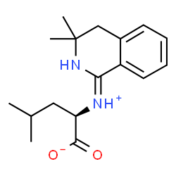 ChemSpider 2D Image | (2R)-2-[(Z)-(3,3-Dimethyl-3,4-dihydro-1(2H)-isoquinolinylidene)ammonio]-4-methylpentanoate | C17H24N2O2