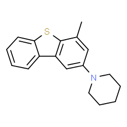 ChemSpider 2D Image | 1-(4-Methyl-dibenzothiophen-2-yl)-piperidine | C18H19NS