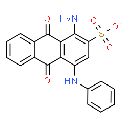 ChemSpider 2D Image | 1-Amino-4-anilino-9,10-dioxo-9,10-dihydro-2-anthracenesulfonate | C20H13N2O5S
