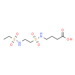 ChemSpider 2D Image | 3,7-Dithia-4,8-diazadodecan-12-oic acid 3,3,7,7-tetraoxide | C8H18N2O6S2