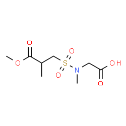 ChemSpider 2D Image | N-[(3-Methoxy-2-methyl-3-oxopropyl)sulfonyl]-N-methylglycine | C8H15NO6S