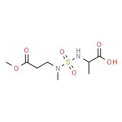 ChemSpider 2D Image | N-[(3-Methoxy-3-oxopropyl)(methyl)sulfamoyl]alanine | C8H16N2O6S
