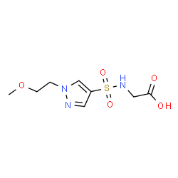 ChemSpider 2D Image | N-{[1-(2-Methoxyethyl)-1H-pyrazol-4-yl]sulfonyl}glycine | C8H13N3O5S