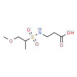 ChemSpider 2D Image | N-[(1-Methoxy-2-propanyl)sulfonyl]-beta-alanine | C7H15NO5S