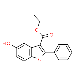 ChemSpider 2D Image | Ethyl 5-hydroxy-2-phenyl-1-benzofuran-3-carboxylate | C17H14O4