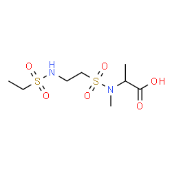 ChemSpider 2D Image | N-({2-[(Ethylsulfonyl)amino]ethyl}sulfonyl)-N-methylalanine | C8H18N2O6S2