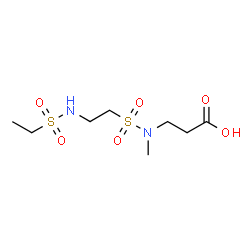 ChemSpider 2D Image | N-({2-[(Ethylsulfonyl)amino]ethyl}sulfonyl)-N-methyl-beta-alanine | C8H18N2O6S2