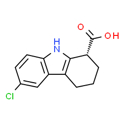 ChemSpider 2D Image | (1R)-6-Chloro-2,3,4,9-tetrahydro-1H-carbazole-1-carboxylic acid | C13H12ClNO2