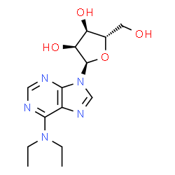ChemSpider 2D Image | N,N-Diethyl-9-(alpha-L-ribofuranosyl)-9H-purin-6-amine | C14H21N5O4