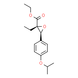 ChemSpider 2D Image | Ethyl (2R,3S)-2-ethyl-3-(4-isopropoxyphenyl)-2-oxiranecarboxylate | C16H22O4