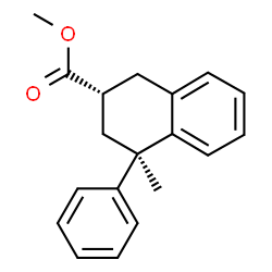 ChemSpider 2D Image | Methyl (2R,4R)-4-methyl-4-phenyl-1,2,3,4-tetrahydro-2-naphthalenecarboxylate | C19H20O2