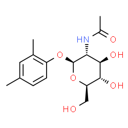 ChemSpider 2D Image | 2,4-Dimethylphenyl 2-acetamido-2-deoxy-beta-D-glucopyranoside | C16H23NO6