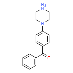 ChemSpider 2D Image | 4-(4-Benzoylphenyl)piperazin-1-ium | C17H19N2O