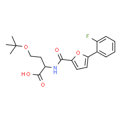ChemSpider 2D Image | N-[5-(2-Fluorophenyl)-2-furoyl]-O-(2-methyl-2-propanyl)homoserine | C19H22FNO5