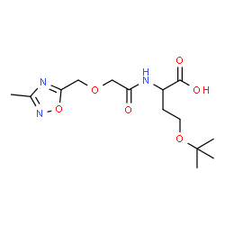 ChemSpider 2D Image | N-{[(3-Methyl-1,2,4-oxadiazol-5-yl)methoxy]acetyl}-O-(2-methyl-2-propanyl)homoserine | C14H23N3O6