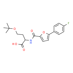 ChemSpider 2D Image | N-[5-(4-Fluorophenyl)-2-furoyl]-O-(2-methyl-2-propanyl)homoserine | C19H22FNO5