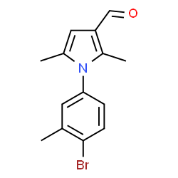 ChemSpider 2D Image | 1-(4-bromo-3-methylphenyl)-2,5-dimethylpyrrole-3-carbaldehyde | C14H14BrNO