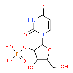 ChemSpider 2D Image | 1-(2-O-Phosphonopentofuranosyl)-2,4(1H,3H)-pyrimidinedione | C9H13N2O9P