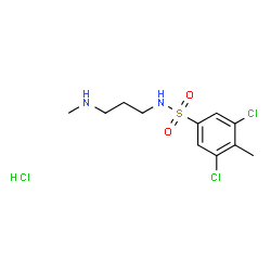ChemSpider 2D Image | 3,5-Dichloro-4-methyl-N-[3-(methylamino)propyl]benzenesulfonamide hydrochloride (1:1) | C11H17Cl3N2O2S