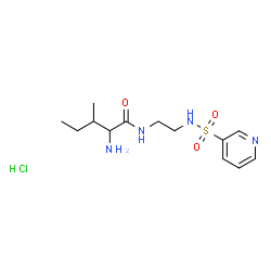 ChemSpider 2D Image | N-{2-[(3-Pyridinylsulfonyl)amino]ethyl}isoleucinamide hydrochloride (1:1) | C13H23ClN4O3S