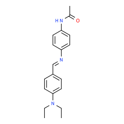 ChemSpider 2D Image | N-(4-{(E)-[4-(Diethylamino)benzylidene]amino}phenyl)acetamide | C19H23N3O