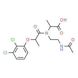 ChemSpider 2D Image | N-(2-Acetamidoethyl)-N-[2-(2,3-dichlorophenoxy)propanoyl]alanine | C16H20Cl2N2O5