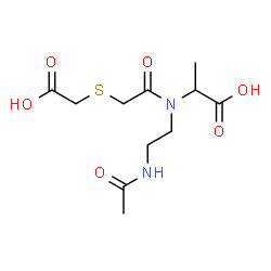 ChemSpider 2D Image | N-(2-Acetamidoethyl)-N-{[(carboxymethyl)sulfanyl]acetyl}alanine | C11H18N2O6S