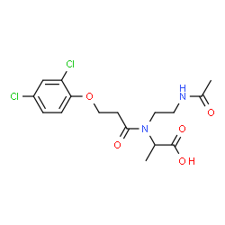 ChemSpider 2D Image | N-(2-Acetamidoethyl)-N-[3-(2,4-dichlorophenoxy)propanoyl]alanine | C16H20Cl2N2O5