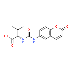 ChemSpider 2D Image | N-[(2-Oxo-2H-chromen-6-yl)carbamoyl]-L-valine | C15H16N2O5