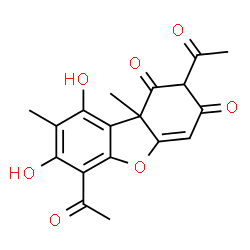 ChemSpider 2D Image | (.+/-.)-Usnic acid | C18H16O7