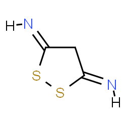 ChemSpider 2D Image | (3Z,5Z)-1,2-Dithiolane-3,5-diimine | C3H4N2S2