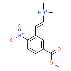 ChemSpider 2D Image | (E)-2-[5-(Methoxycarbonyl)-2-nitrophenyl]-N,N-dimethylethenaminium | C12H15N2O4