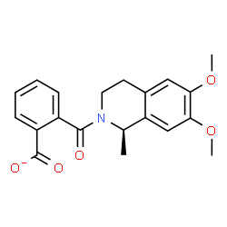 ChemSpider 2D Image | 2-{[(1R)-6,7-Dimethoxy-1-methyl-3,4-dihydro-2(1H)-isoquinolinyl]carbonyl}benzoate | C20H20NO5