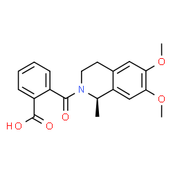 ChemSpider 2D Image | 2-{[(1R)-6,7-Dimethoxy-1-methyl-3,4-dihydro-2(1H)-isoquinolinyl]carbonyl}benzoic acid | C20H21NO5