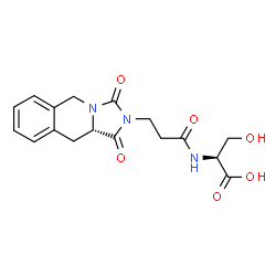 ChemSpider 2D Image | N-{3-[(10aS)-1,3-Dioxo-1,5,10,10a-tetrahydroimidazo[1,5-b]isoquinolin-2(3H)-yl]propanoyl}-L-serine | C17H19N3O6