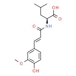 ChemSpider 2D Image | N-[(2E)-3-(4-Hydroxy-3-methoxyphenyl)-2-propenoyl]-L-leucine | C16H21NO5