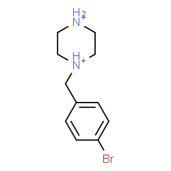 ChemSpider 2D Image | 1-(4-Bromobenzyl)piperazinediium | C11H17BrN2