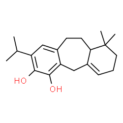 ChemSpider 2D Image | 8-Isopropyl-1,1-dimethyl-2,3,5,10,11,11a-hexahydro-1H-dibenzo[a,d][7]annulene-6,7-diol | C20H28O2