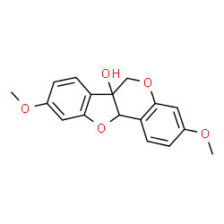 ChemSpider 2D Image | 3,9-Dimethoxy-6H-[1]benzofuro[3,2-c]chromen-6a(11aH)-ol | C17H16O5