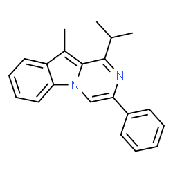 ChemSpider 2D Image | 1-Isopropyl-10-methyl-3-phenylpyrazino[1,2-a]indole | C21H20N2