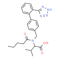 ChemSpider 2D Image | N-Pentanoyl-N-{[2'-(1H-tetrazol-5-yl)-4-biphenylyl]methyl}valine | C24H29N5O3