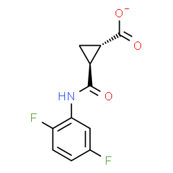 ChemSpider 2D Image | (1S,2S)-2-[(2,5-Difluorophenyl)carbamoyl]cyclopropanecarboxylate | C11H8F2NO3