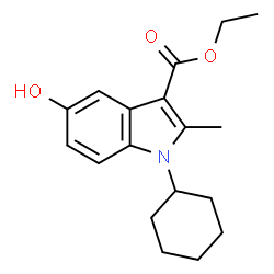 ChemSpider 2D Image | Ethyl 1-cyclohexyl-5-hydroxy-2-methyl-1H-indole-3-carboxylate | C18H23NO3
