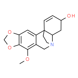 ChemSpider 2D Image | 7-Methoxy-1,2-didehydrocrinan-3-ol | C17H19NO4