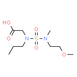 ChemSpider 2D Image | N-[(2-Methoxyethyl)(methyl)sulfamoyl]-N-propylglycine | C9H20N2O5S