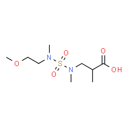ChemSpider 2D Image | 3-{[(2-Methoxyethyl)(methyl)sulfamoyl](methyl)amino}-2-methylpropanoic acid | C9H20N2O5S