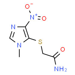 ChemSpider 2D Image | 2-[(1-Methyl-4-nitro-1H-imidazol-5-yl)thio]acetamide | C6H8N4O3S