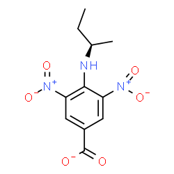 ChemSpider 2D Image | 4-[(2R)-2-Butanylamino]-3,5-dinitrobenzoate | C11H12N3O6